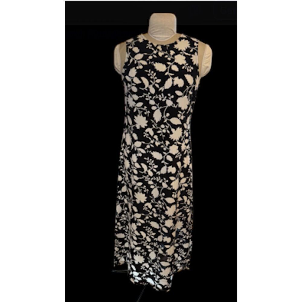 Old Navy Maxi Floral Print Sleeveless Dress Sz. 10 Black/White Packable